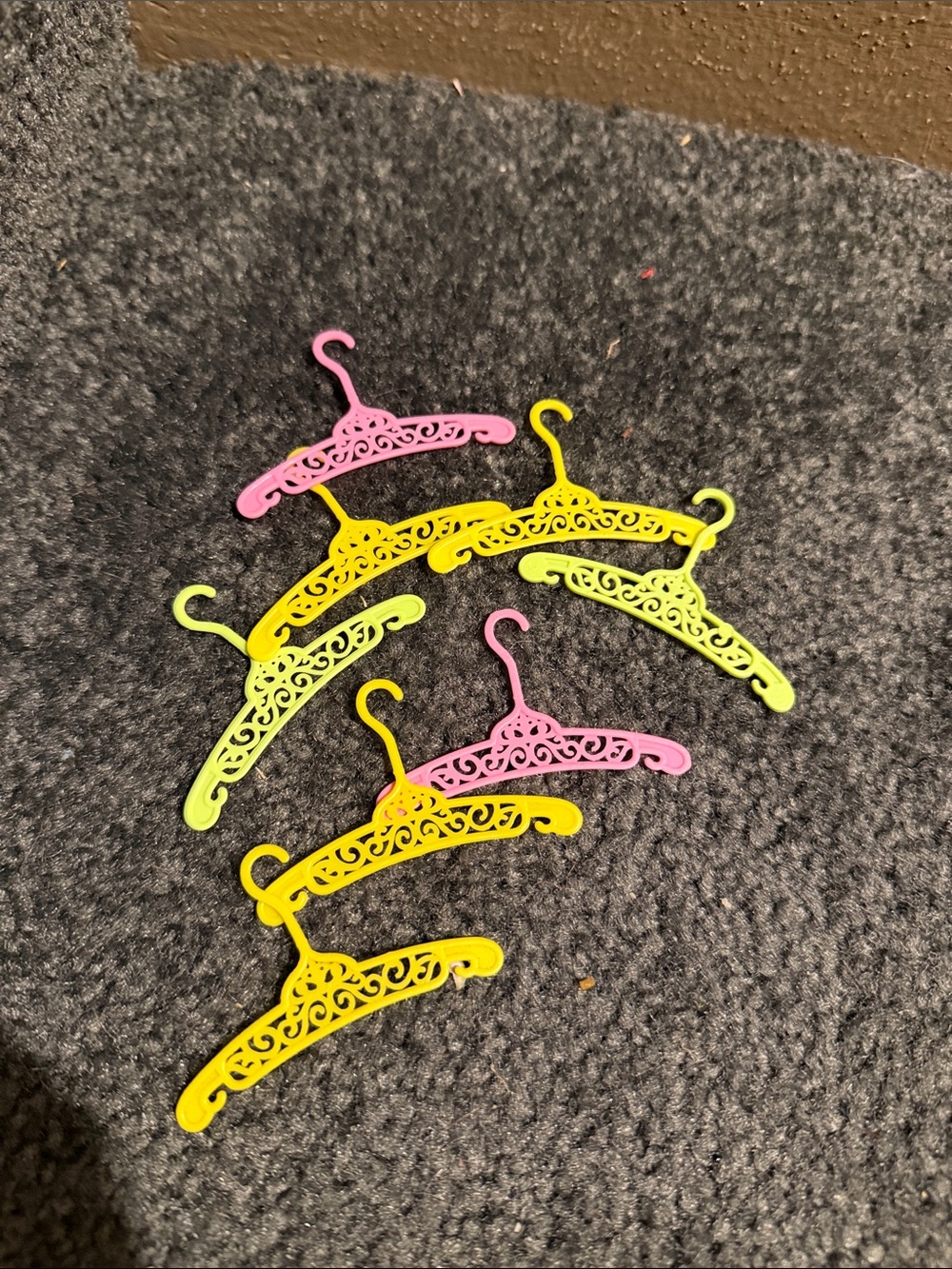 Vintage Barbie Mod Francie Filigree Script Hangers  8 hangers